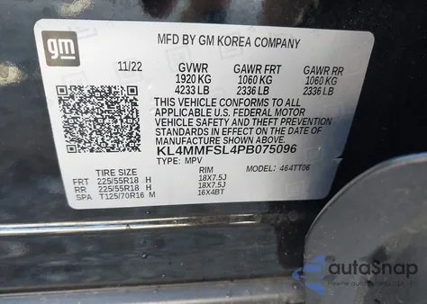 2023 Buick Encore Gx Essence z USA, uszkodzony, nr VIN KL4MMFSL4PB075096